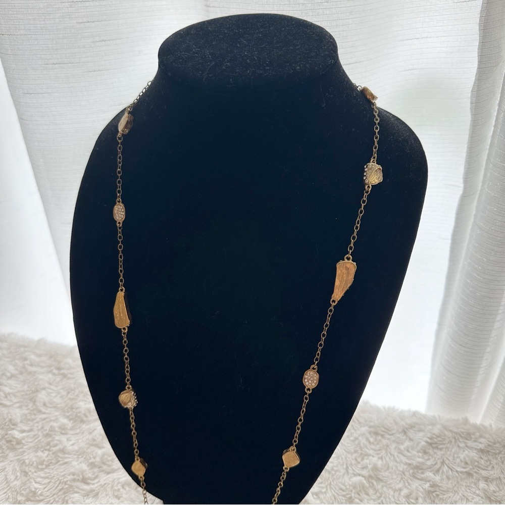 Kara Ross Gold Tone Rhinestone Necklace
